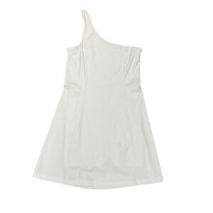 Outdoor Voices White One-Shoulder Exercise Dress Romper Size Small